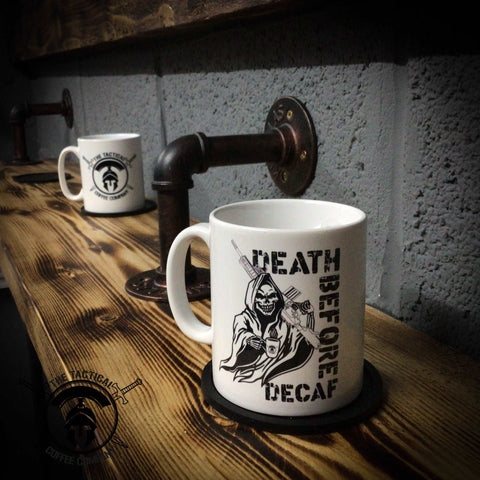 Death Before Decaf Coffee Mug. - Tactical Coffee